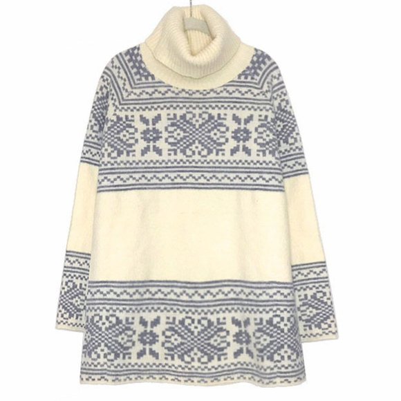 Cream Holiday Tunic Sweater NWOT - Picture 1 of 7